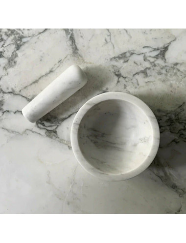 Vijzel + stamper | Witte...